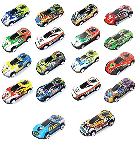 Osuter 20PCS Coches de Juguetes de Carreras Metálico Diecast Coches Pequeños Coche Tire hacia Atras Acrobacias Coches Juguete para Niños de 3 a 12 Años(Aleatorio)