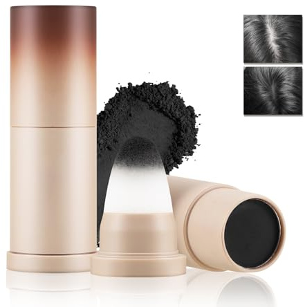 Apooliy Hairline Powder Stick,Hair Shadow and Root Touch Up Powder,Waterproof Hair Shading Sponge Pen Filler Powder for Cover Gray Hair,Hair Touch-Up,Thin Hair