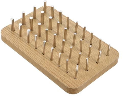 KICHOUSE Planche Bois pour Rééducation Main avec Chevilles Exerciseur Doigts pour Amélioration Dextérité et Développement des Compétences Motrices Fines Matériel Ergo-rééducation Simple