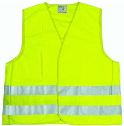 OISE ART STORE Trade Shop - Giubbotto Gilet Giallo di Emergenza Ad Alta visibilità Catarifrangente Auto