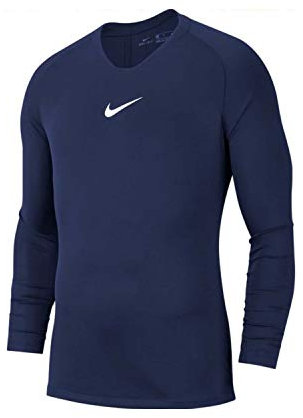 Nike herr longsleeve Dri-fit Park First Layer Midnattsblå/Vit Small