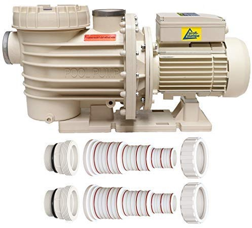 Poolpump – filterpump pool/poolpool, energibesparande tillförlitlig och effektiv, enkel filterrengöring (POOL-STAR-2000W)
