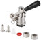 Cafopgrill S Type Keg Coupler, Beer Keg Taps with Safety Pressure Relief Valve Beer Dispenser Keg Coupler S Type System with Black Handle for Home Brewing System