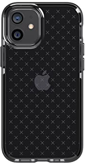tech21 Evo Check for Apple iPhone 12 Mini 5G - Hygienically Clean Bacterial Germ Fighting Antimicrobial Phone Case with 12 ft. Drop Protection, T21-8351 Smokey/Black
