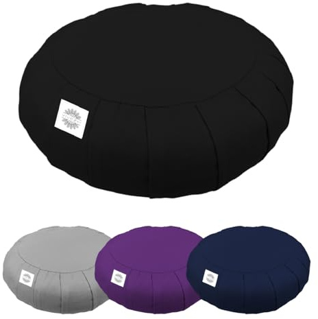 Vivezen - Pouf, zafu, coussin de méditation, yoga - Rond - 38 x 38 x 13 cm - Plusieurs coloris