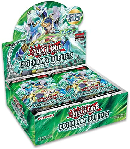 YuGiOh! Legendary Duelists Synchro Storm Booster Display | DEUTSCHE AUSGABE | NEU & OVP | Yu-Gi-Oh Karten | + Arkero-G 100 Small Soft Sleeves