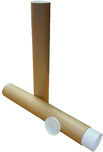 A0 Trojan Quality Postal Tubes | 865mm x 50mm | Pack of 10 | Heavy Duty Cardboard recyclable kraft strong shipping box | For protecting prints charts paper maps artworks and Plans