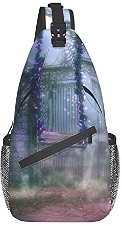 Spring Flowers Swing Crossbody Brusttasche, Umhängetasche, Wochenend-Outdoor-Wanderrucksack, geeignet für Männer und Frauen