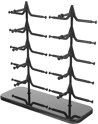 COHEALI PréSentoir À Lunettes De Soleil Transparent En PolypropylèNe Support Stable Pour 10 Paires Rangement Pratique Sur Bureau Et Comptoir