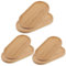 WOPPLXY Holztablett Oval Klein 6er Set, 17,4 x 8,8 x 1cm Bambus Tablett Klein, Kleine Tabletts für Kaffee, Kuchen, Dessert, Tee