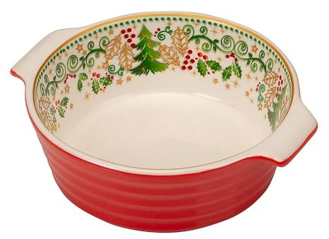 Palais Royal Pirofila Coppa Tonda 24x20cm in Porcellana Tavola di Natale