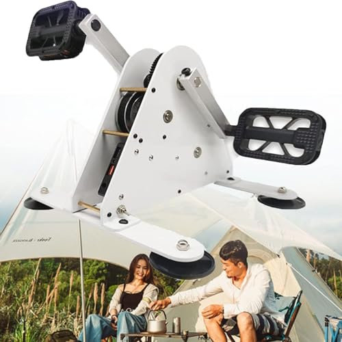 DPQYJPP Generatore di Corrente a Pedale, Uscita per generatore a manovella da 50 W/100 W Generatore a Pedale con Uscita a Carica Rapida USB 1-35 V, Alimentatore di Emergenza,50W