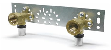 Sanpro Pressfitting Wandscheiben + Montageplatte, Größe 16x2, Stichmaß 73-153 mm (THPRESS)