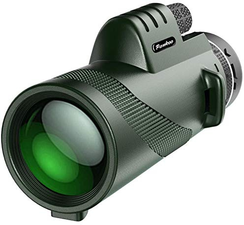 Pankoo Monocular 40x60 HD para observación de aves, senderismo y conciertos, con trípode, adaptador de smartphone, prisma BAK4, colores claros y duradero