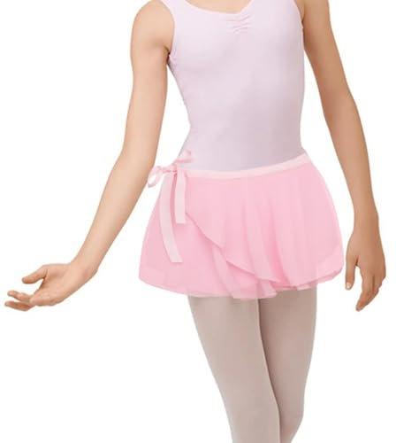 XPEX Falda de ballet para mujer Falda de ballet para niña Falda de baile clásico Faldas de ballet de gasa con cintura elástica para niñas y mujeres (rosa)