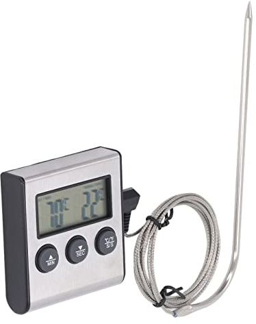 Köttelektronik med Sond Digital Ugn för Matlagning Kök Grillning med Pr Temperaturtimer KötttermometerDigital KötttermometerKöttsondDigital Ugnstermometer