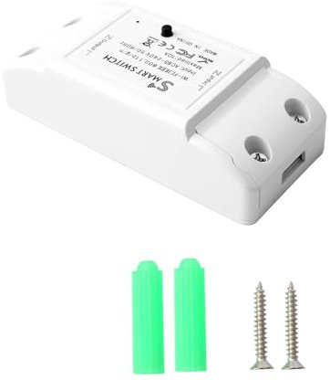10A Smart WiFi Light Switch 2200W Universal Smart Relay Switch DIY Module for Smart Home Automation Solution Compatible with Alex Google Home EweLink IFTTT No Hub Required Remote Control with App