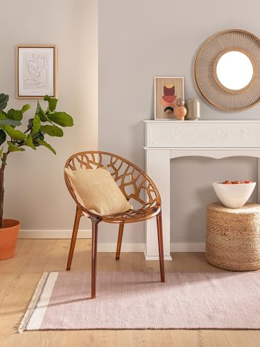 benuta Pop Wollteppich Karla - Pink 80x250 cm - Baumwolle,Wolle - Läufer & im Style: Uni, Hygge & Cozy, Minimalistisch - Pflegeleicht für Wohnzimmer Schlafzimmer