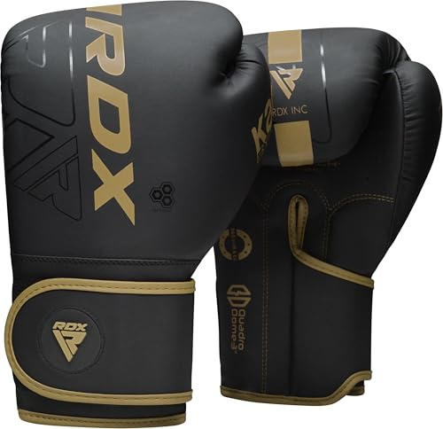 RDX Gants de Boxe Muay Thai d'entrainement, Maya Hide Cuir, Kara Pro Sparring Kickboxing MMA Boxing Gloves, Gants pour Sac de Frappe Pattes d'ours Training, Homme Femme Adulte 8 10 12 14 16 18oz
