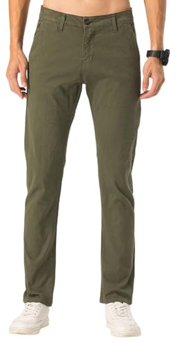 TONY BACKER Pantalon chino de bureau en coton 1630 pour homme