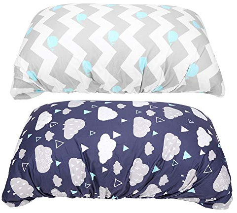 HUSHUI Skötskydd för Babyskydd Plysch och Avtorkningsbara Blöjöverdrag för Nyfödda Mjuk Andas Bomullsblandning 2-pack 33 Tum X 17,5 Tum (One Size)