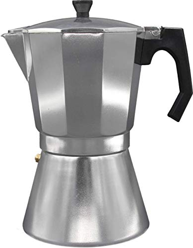 Bastilipo - Marmite à moka italienne 6 tasses en aluminium, coffre-fort pour induction, marmite à moka induction 6AL,