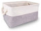 Mangata Caja de Almacenamiento Ropa, cestas de almacenaje Tela, Plegable Cajas organizadoras para Juguetes, armarios (Medio, Gris Blanco)