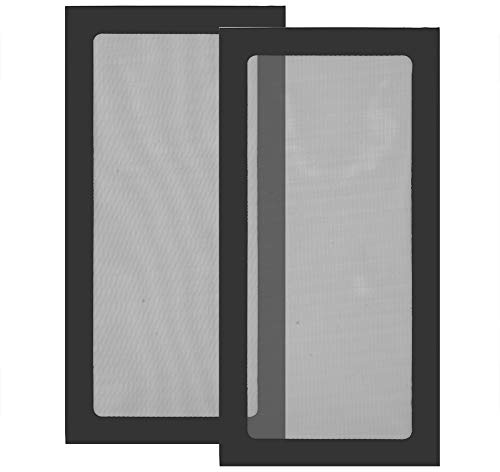 S SIENOC 2PK 120 mm * 240 mm PC Chasis de computadora Ventilador Enfriador Caja de Filtro de Polvo Rejilla a Prueba de Polvo, magnética (2x120 mm * 240 mm, Negro)