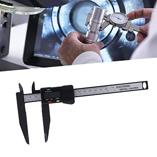 Calibrador electrónico digital de 150 mm (300 mm), herramienta de medición de calibradores con herramienta de medición de mandíbula larga, con pantalla LCD grande(150MM)