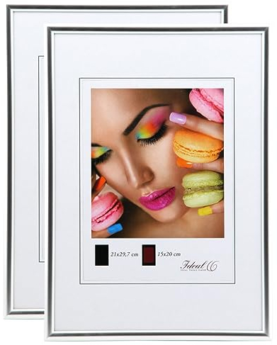 IDEAL TREND New Lifestyle Set Bilderrahmen Wanddeko Collage Poster Rahmen 2er 3er 5er Pack: Farbe: 2er Pack Silber | Format: 30x40