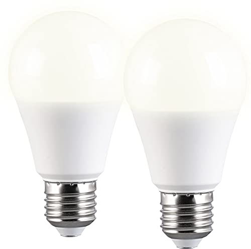 Luminea Glühbirne: 2er-Set LED-Lampe E27 9W (ers. 75W) 3-stufig dimmbar 830 lm warmweiß (E27 Birne, Glühbirne dimmbar, Deckenleuchte)