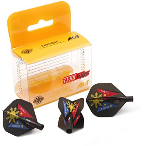 CUESOUL TERO AK4 Dart Flight Standard Forma con Motivo Accattivante, Set di 3 Pezzi