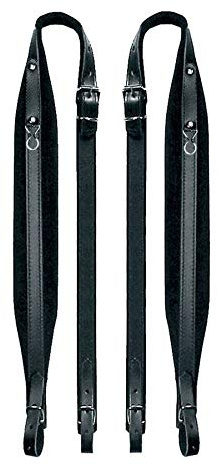 Akkordeonriemen Leder Samt 6 cm breit schwarz für 120 Bässe inkl. Rückenverbinder – verstellbare, gepolsterte Akkordeongurte – bequem, langlebig & stabil – perfekter Halt für anspruchsvolle Musiker