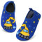 Zapatos de Agua para Niños Escarpines para Niño y Niña Zapatos de Playa Descalzos Antideslizantes Zapatos de Natación para Piscina de Playa, Azul - Excavadoras, 28/29 EU