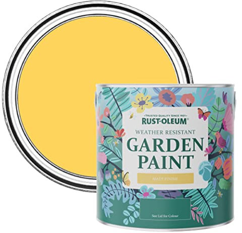 Rust-Oleum Yellow Mould-Resistant Garden Paint In Matt Finish - Lemon Jelly 2.5L