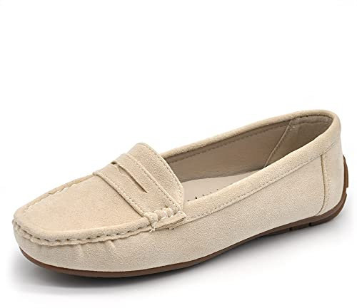 IF Fashion Zapatos Mocasines Slip On Loafers Suaves para Mujer con Strass Piedras Ante Gamuza FT245, 38 EU