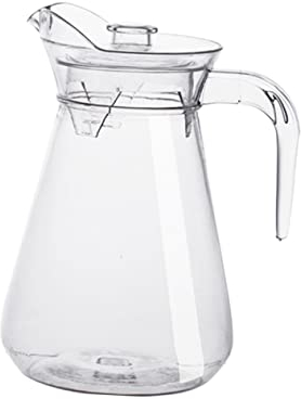 Cabilock Pichet À Jus En Pc Transparent 1L Pot À Bec Canard Avec Couvercle Antidérapant Bouilloire À Eau Froide Pour Cuisine Et Maison Idéal Pour Jus Thé Glacé Et Boissons Fraîches