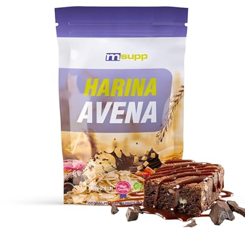 MM Supplements - Farina d'Avena - 1 kg - Fonte di Proteine ​​- Favorisce la Flora Intestinale - Soddisfa l'Appetito - Gusto Brownie