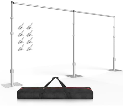EAMRT Grand Support Toile de Fond, 3x6m Support Fond Photo,Arche de Mariage