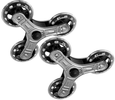 Sosoport Edelstahl-lenkrolle Für Treppensteigerwagen Paar Dreiecksrollen Für Einkaufswagen Gepäckwagen Handwagen Allzweck