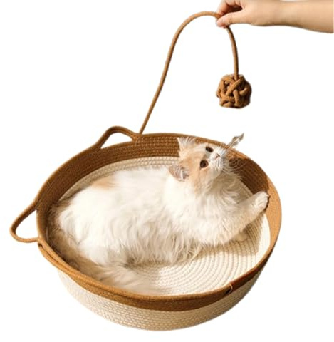 Cesta per gatti – nido per gatti in tessuto con cuscino | organizer con orecchie carine per gatti | tappetino traspirante per gattini, conigli, piccoli animali domestici, protezione per mobili per
