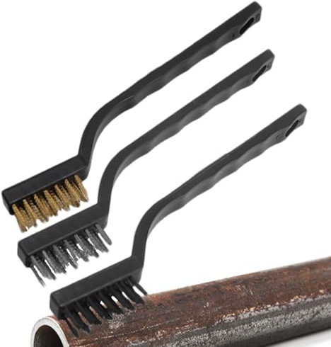 Juego de Cepillos de Alambre | Cepillo Quitar Óxido Resistente | Limpiador De Latón Duradero Para Soldadura Y Mantenimiento Industrial Y Automotriz