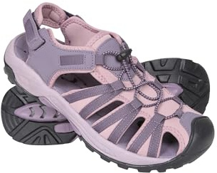 Mountain Warehouse Seaside Womens Drainage Shandals - Lightweight Sandals, Hook & Loop Fastening Shoes, Neoprene Footwear - Spring Summer, Beach, Poolside Dusky Purple Adult Shoe Size 5