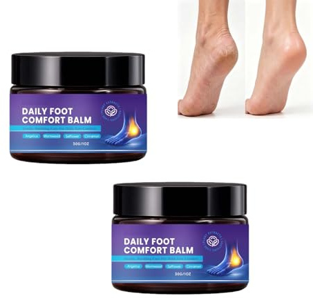 Crema De Cuidado De Pies A Base Vegetal Para Talones Agrietados Secos, Bálsamo Hidratante Para La Piel Delicada, Comodidad Diaria Para Los Pies Correntes Y Atletas, Bálsamo Para Piernas. (2PCS)