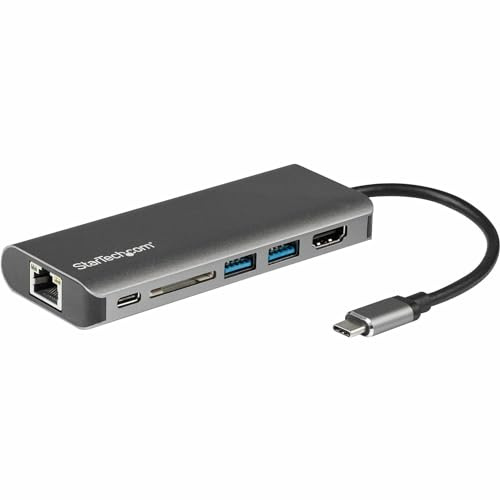 StarTech DKT30CSDHPD USB-C Multiport Adapter - 2x USB 3.0/HDMI/SD/Gigabit Ethernet Grau/Schwarz