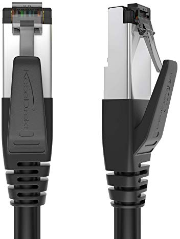 KabelDirekt – Cat 8 Netzwerkkabel, 40 Gigabit, flexibel & bruchfest konstruiert – 10m (LAN Kabel/Ethernet Kabel/Patchkabel, für maximale Glasfaser-Geschwindigkeit und für PC-Gaming/PS5/Xbox)