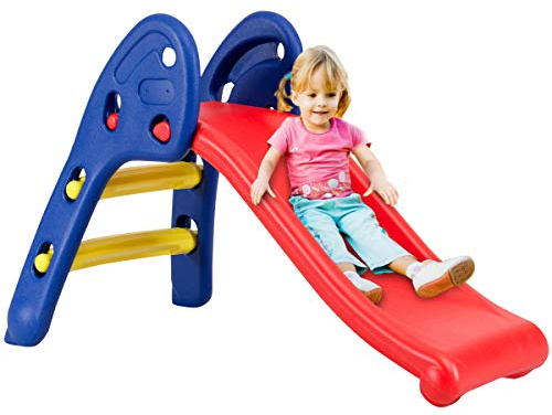 SAFEPLUS Kids Indoor Folding Slide, Sturdy & Safe Toddler Climber Freestanding Sliders Play Toys for Little Ones Baby Children Boys Girls