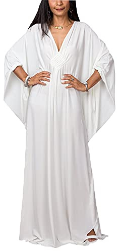 L-Peach Chemise de Nuit Surdimensionnée en Caftan Bohème pour Femmes Homewear Robe de Plage