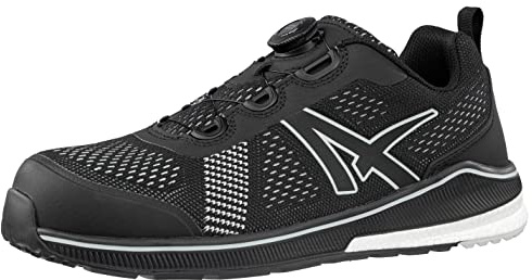 ALBATROS Voltage Black QL Low arbetssko säkerhetssko S1P ESD HRO SRC glasfiberkeps andas halkfri metallfri herr, svart, 42 EU