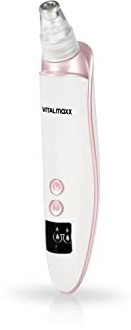 VITALmaxx Porenreiniger Professional 6in1 | Aufladbar per USB um Mitesser Acne Blackheads zu entfernen | Gesichtsmassagegerät & Porenreiniger Set | 6 Aufsätze 3 Intensitätsstufen [Weiß/ABS PC AS]